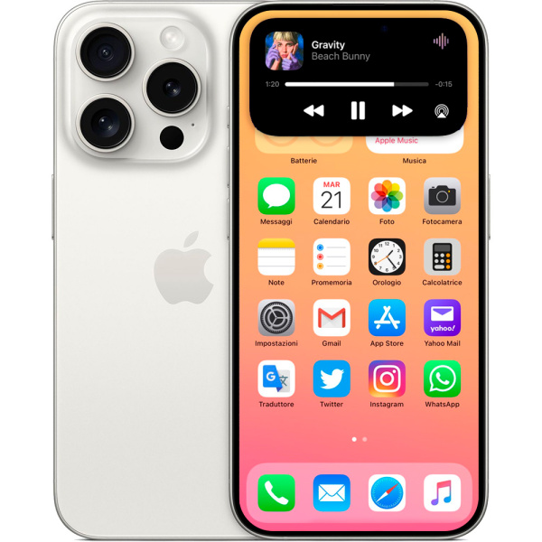 Смартфон Apple iPhone 15 Pro белый титан 1